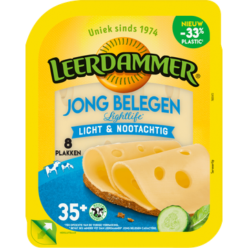 Leerdammer Jong Belegen Lightlife 8 Plakken 160 g