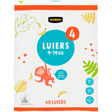 Jumbo Luiers Maat 4 9-14 kg 40 Stuks