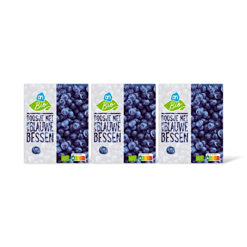 AH Biologisch Doosje met wilde blauwe bessen 3-pack