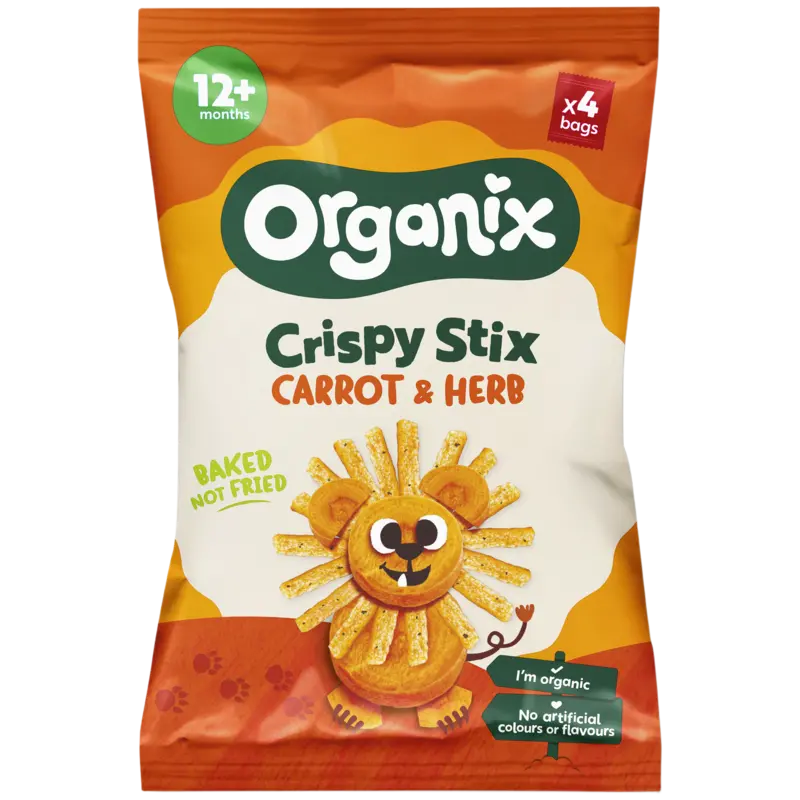 Organix Maïs sticks met wortel 4-pack 10m+
