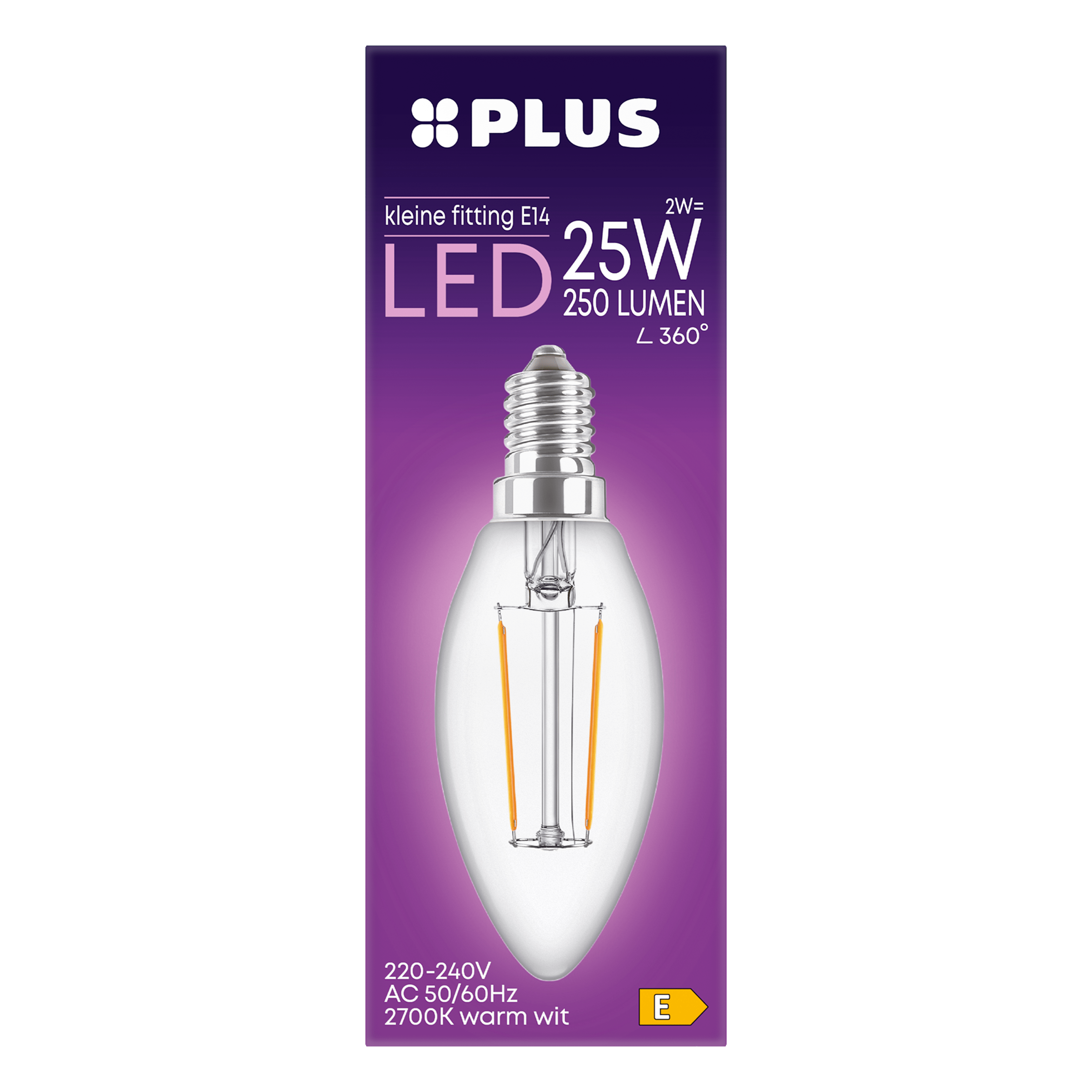 PLUS Lamp LED 25W Kaars kleine fit helder