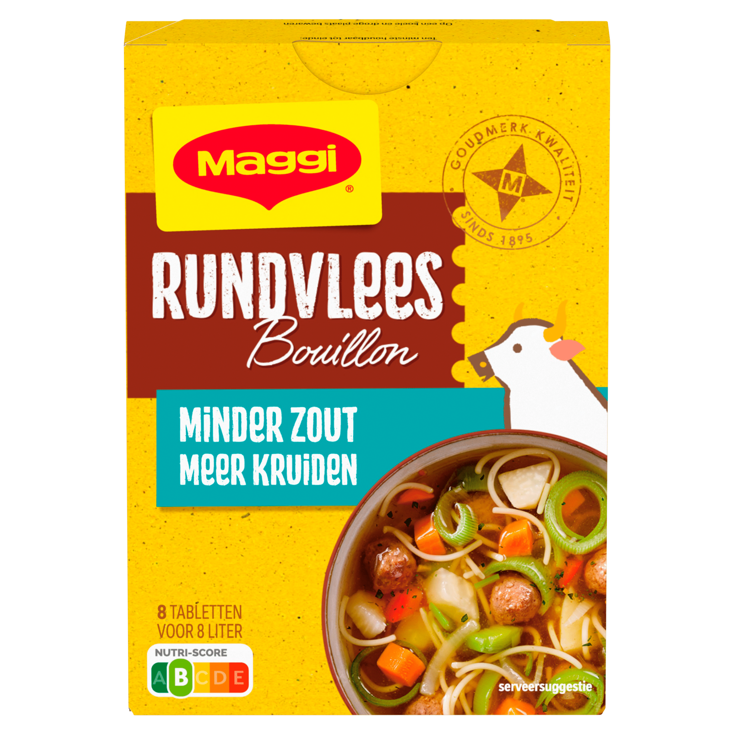 Maggi Bouillon rund minder zout 8 blokjes