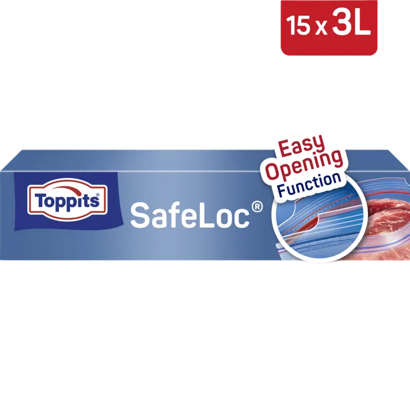 Toppits Safeloc diepvrieszakken 3 liter