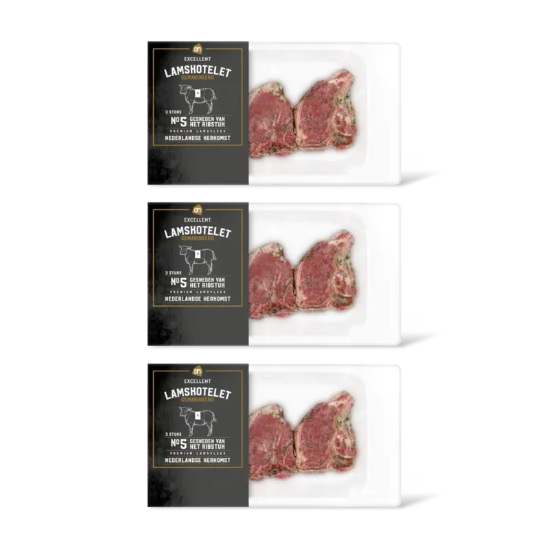 AH Excellent Lamskotelet gemarineerd 3-pack