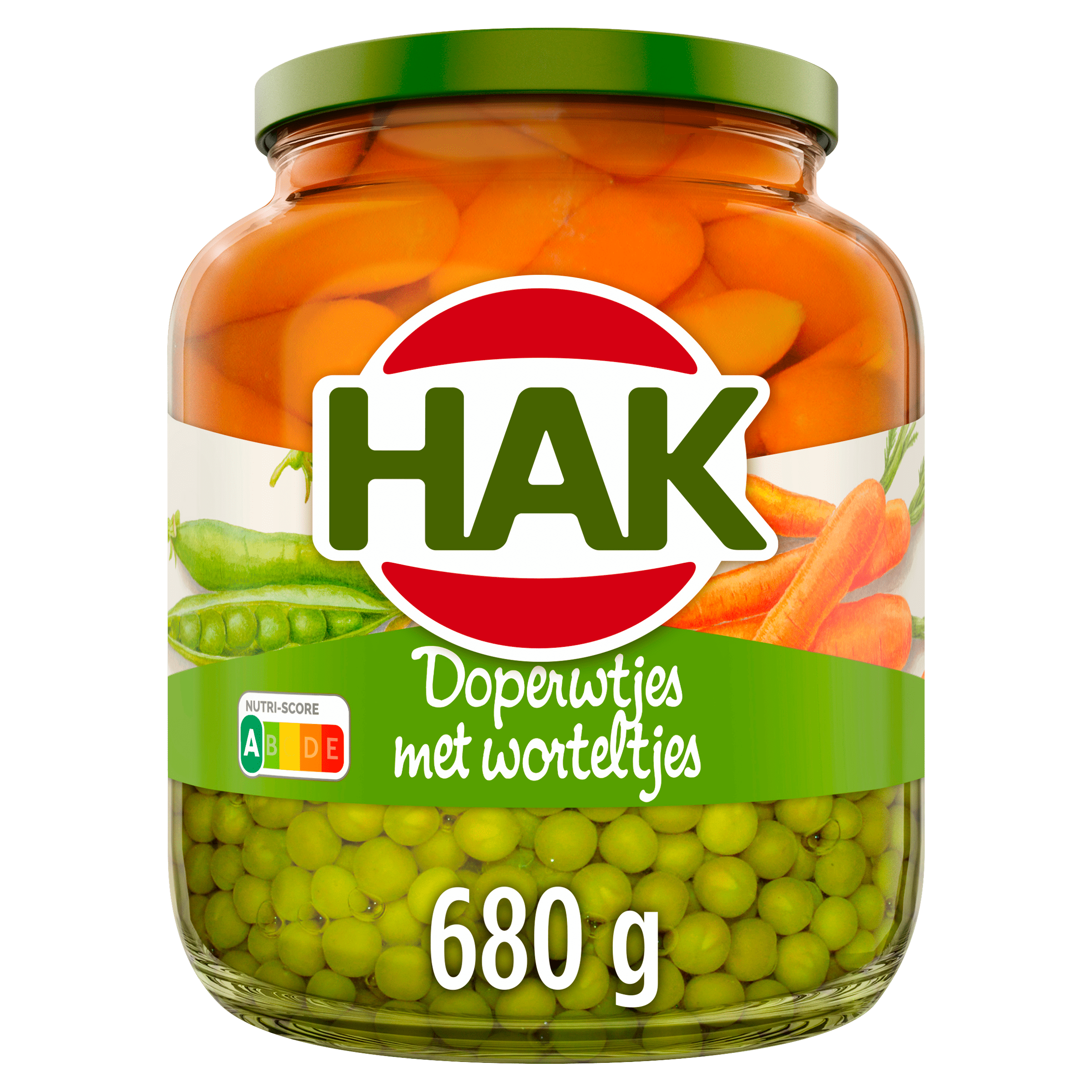 Hak Doperwtjes met worteltjes