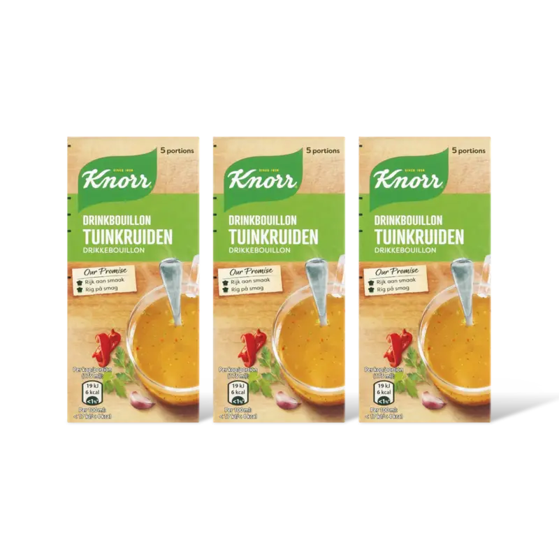 Knorr Drinkbouillon tuinkruiden 3-pack