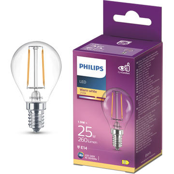 Philips Led Filament Kogel 25W E14 box