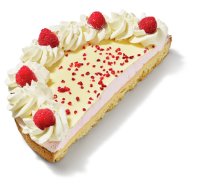 Witte Choco Frambozenvlaai