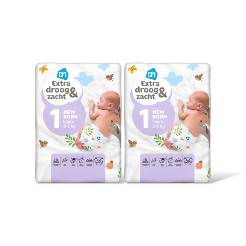AH EDEZ open luiers maat 1 newborn 2-pack