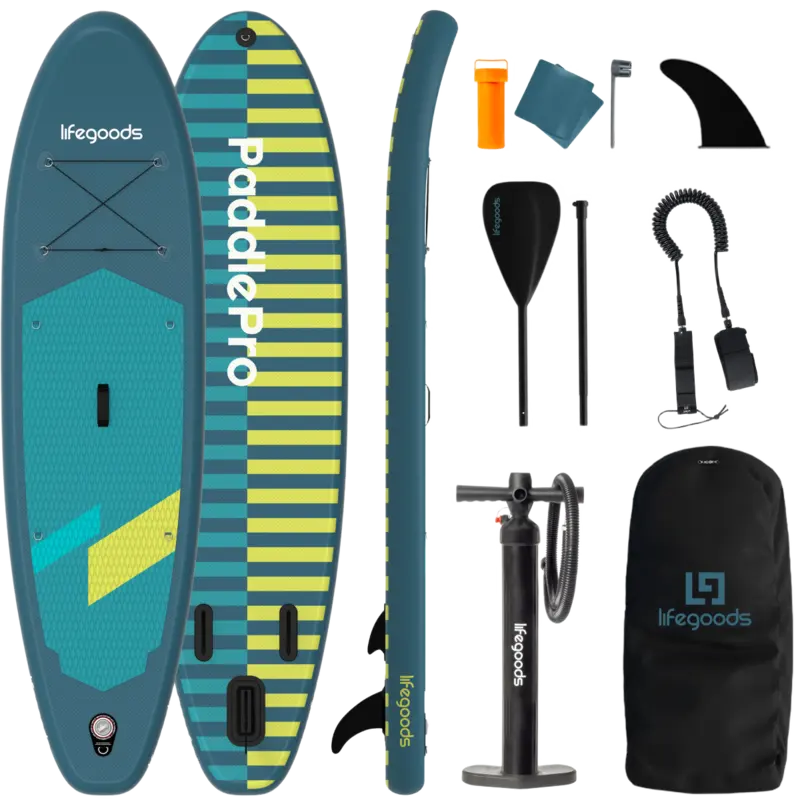 Lifegoods Sup board basic allround 1 stripe cyaan