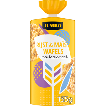 Jumbo Rijst & Maïs Wafels met Kaassmaak 155 g