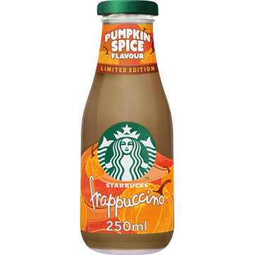 Starbucks Frappuccino Coffee Drink Pumpkin Spice Flavour Limited Edition 250 ml