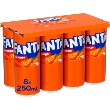 Fanta Orange Frisdrank 8 x 250 ml