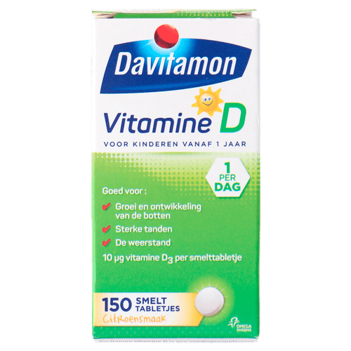 Davitamon Vitamine d smelttabletten kinderen citroen