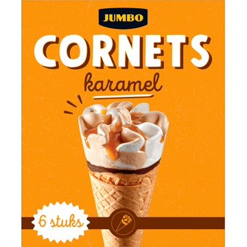 Jumbo Cornets Karamel 6 Stuks 660 ml