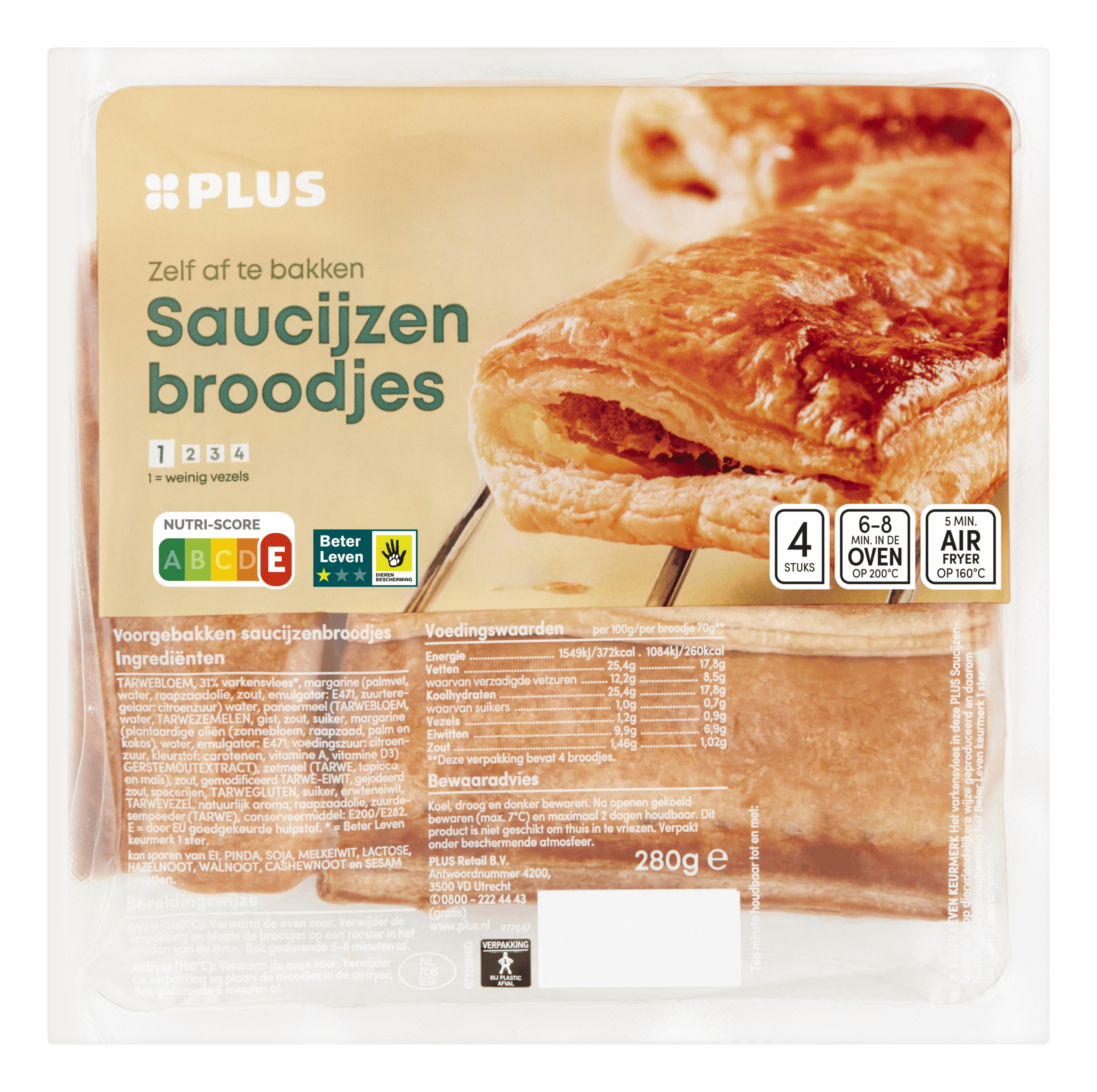 PLUS Saucijzenbroodjes Beter Leven