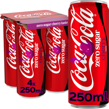 Coca-Cola Zero Sugar Cherry 4 x 250 ml