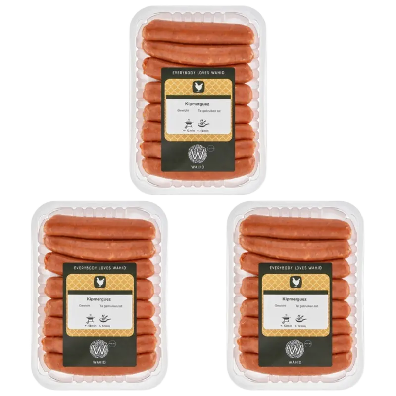 Wahid Halal kipmerguez 3-pack