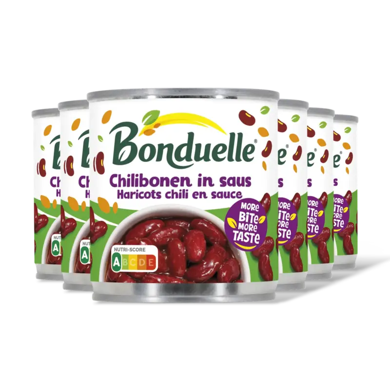 Bonduelle Bonduelle Chilibonen in saus 6-pack