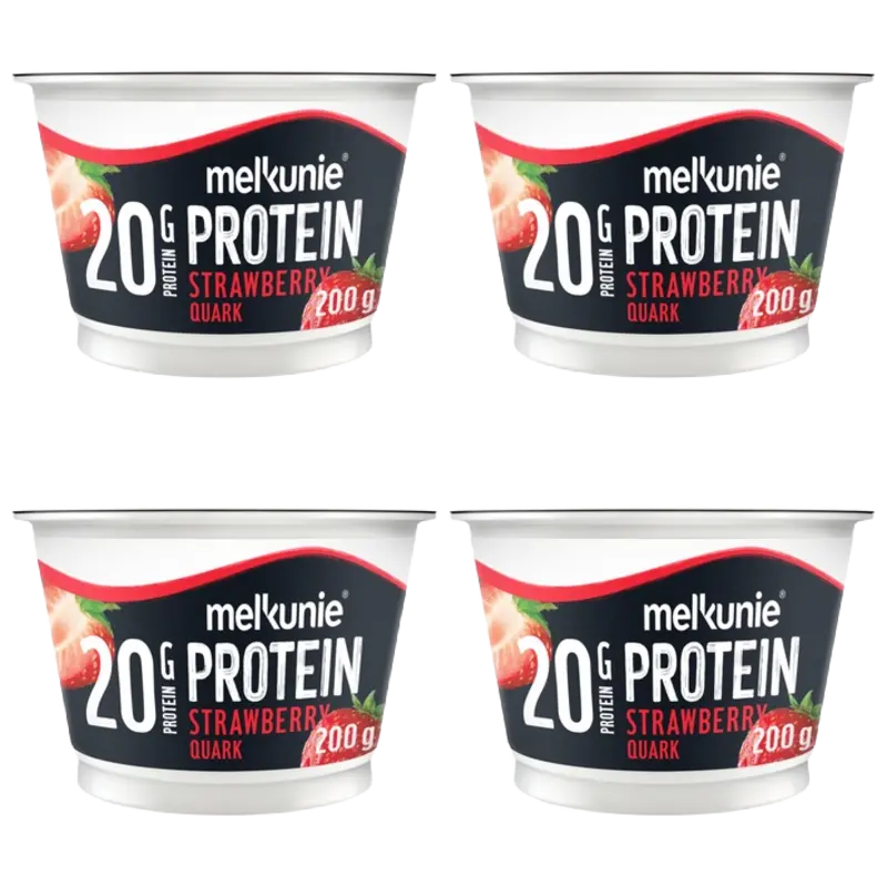 Melkunie Protein aardbei kwark 4-pack