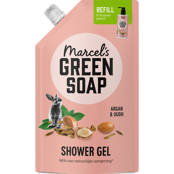 Marcel's Green Soap Showergel Argan & Oudh Navulling 500 ML