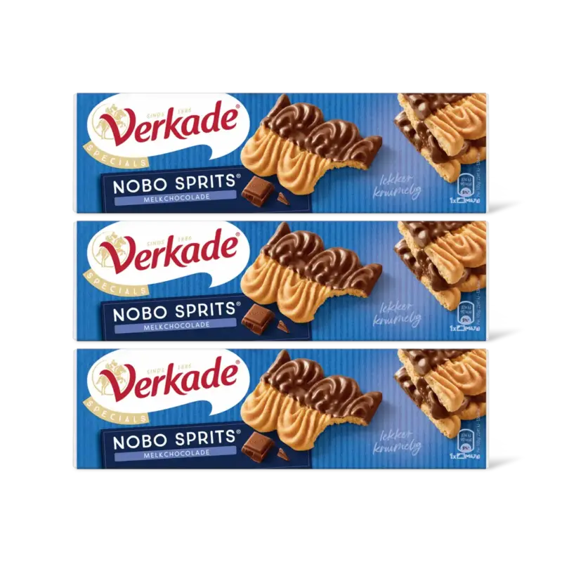 Verkade Nobo sprits melkchocolade 3-pack