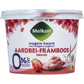 Melkan magere kwark aardbei-framboos