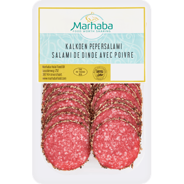 Marhaba Kalkoen Pepersalami 100 g