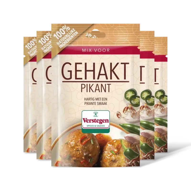 Verstegen Kruidenmix voor gehakt pikant 5-pack