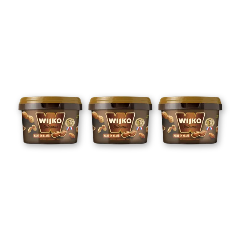 Wijko Satésaus kant & klaar 3-pack