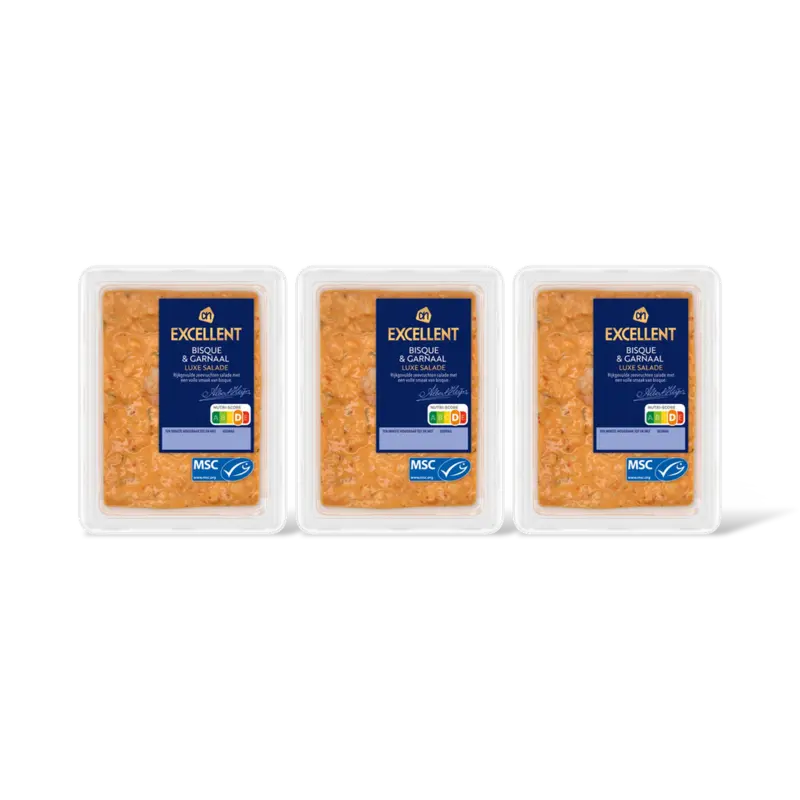 AH Excellent Bisque & garnaal luxe salade 3-pack