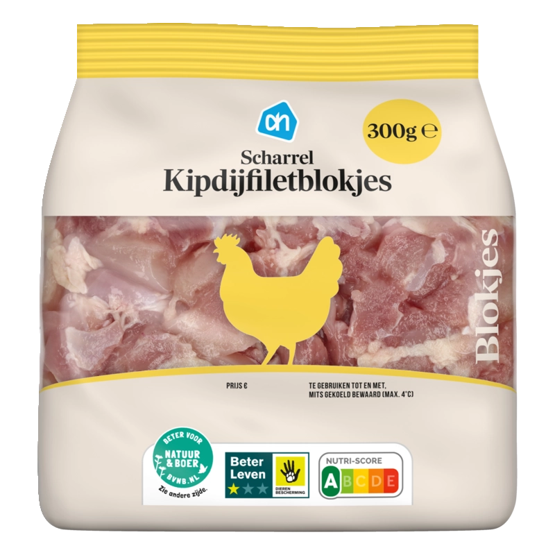 AH Scharrel kipdijfiletblokjes