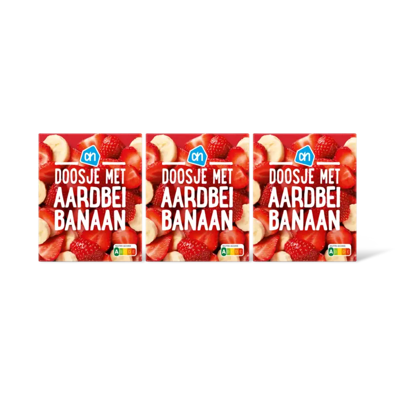AH Doosje met aardbei banaan 3-pack