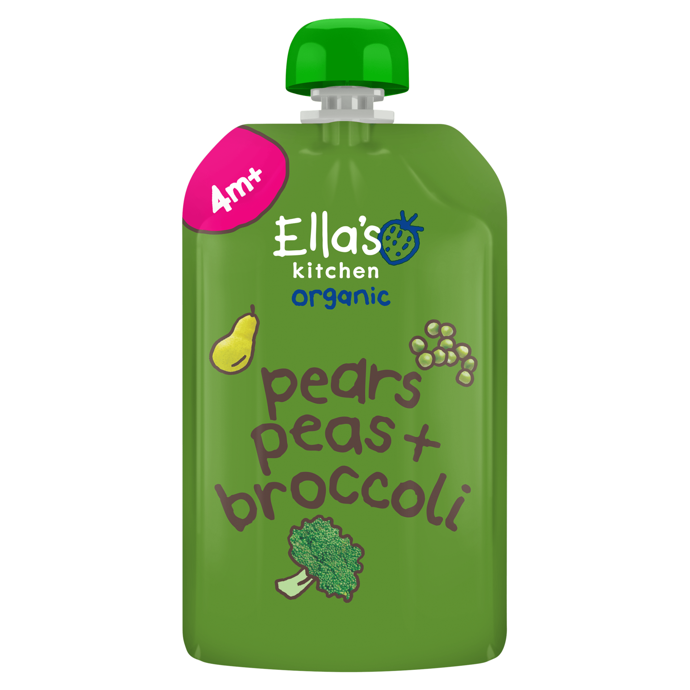 Ella's Kitchen Knijpfruit peer, erwt + broccoli 4m+