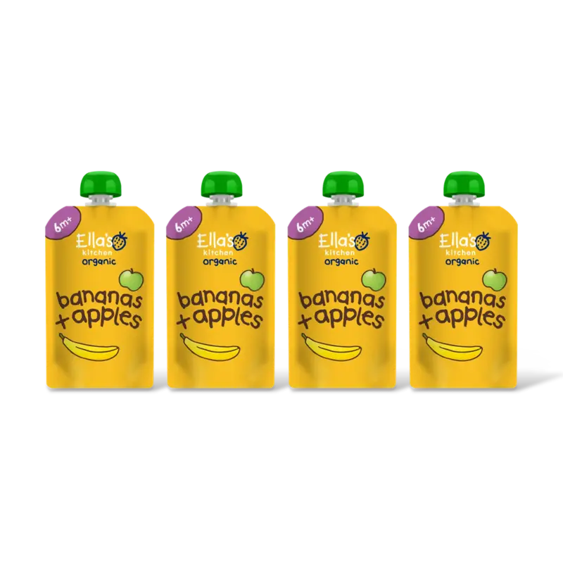 Ella's kitchen Bananas + apples 4m+ 4-pack