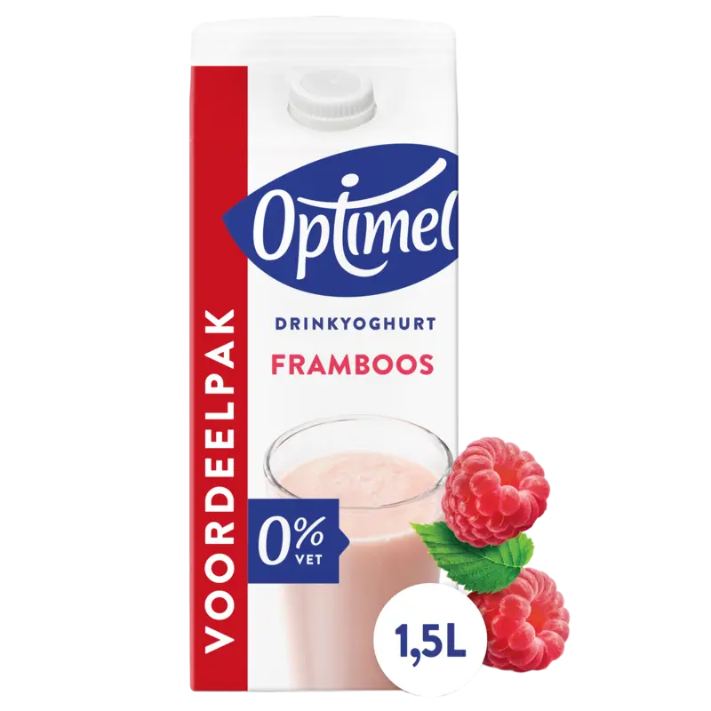 Optimel Drinkyoghurt framboos voordeelpak