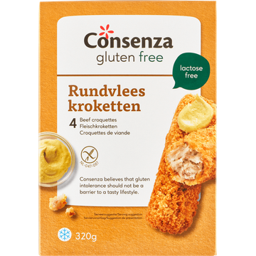 Consenza Gluten Free Rundvleeskroketten 4 x 80 g