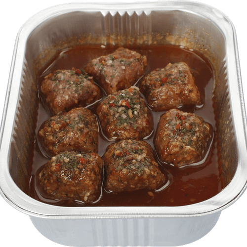 Vleeschmeesters Ovenschotel runderballetjes in saus