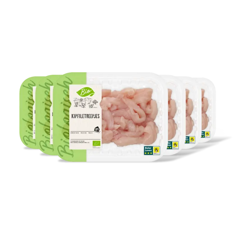 AH Biologisch Kipfiletreepjes 6-pack