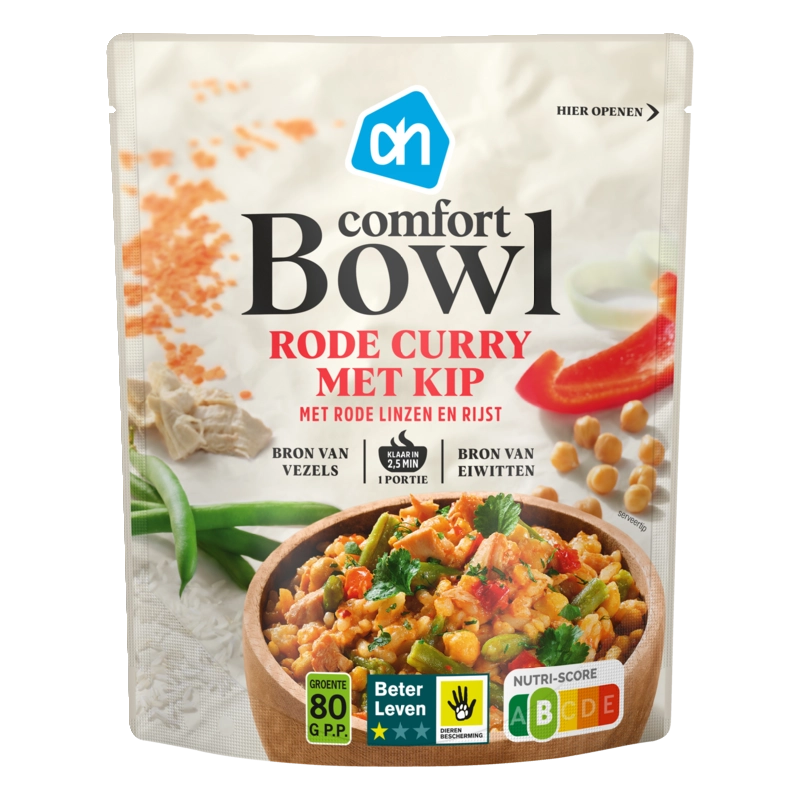AH Terra Comfort bowl rode curry met kip