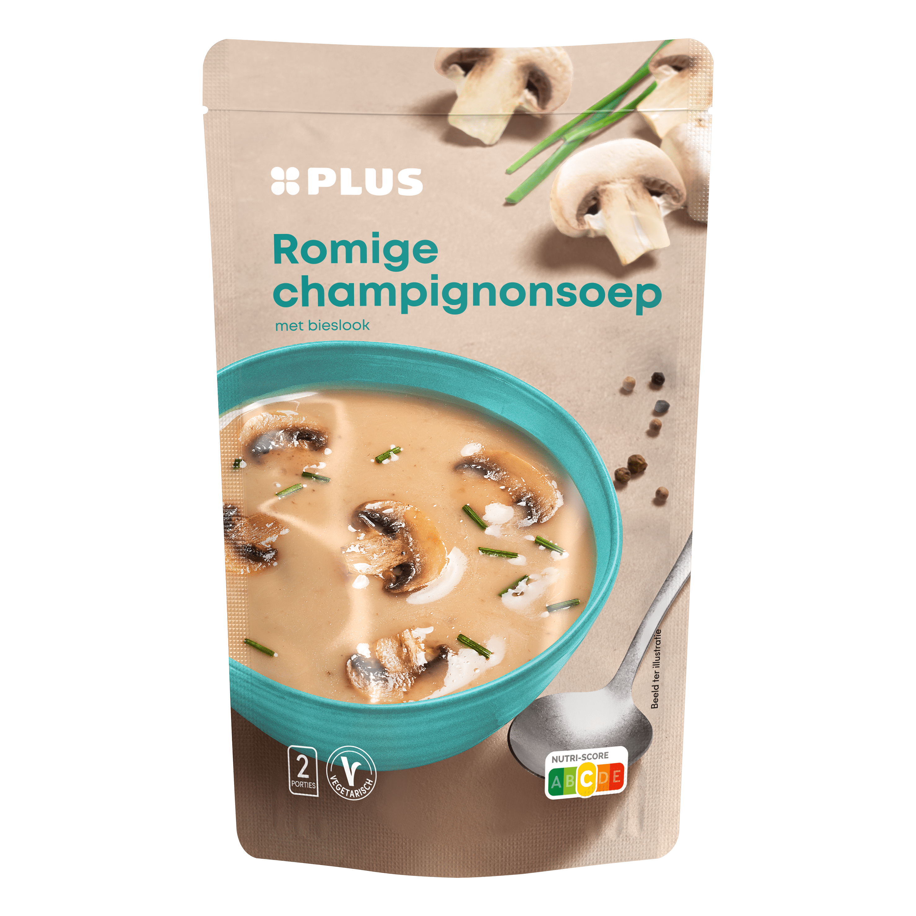 PLUS Soep in zak champignonsoep