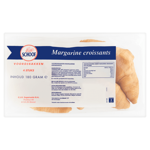 Schoof Croissants margarine 4 st.