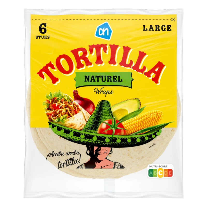 AH Tortilla naturel wraps large 6 stuks
