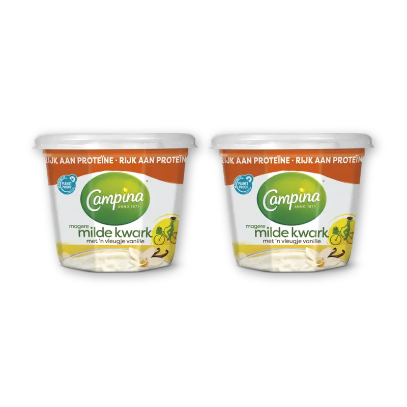 Campina Magere milde kwark vanille 2-pack