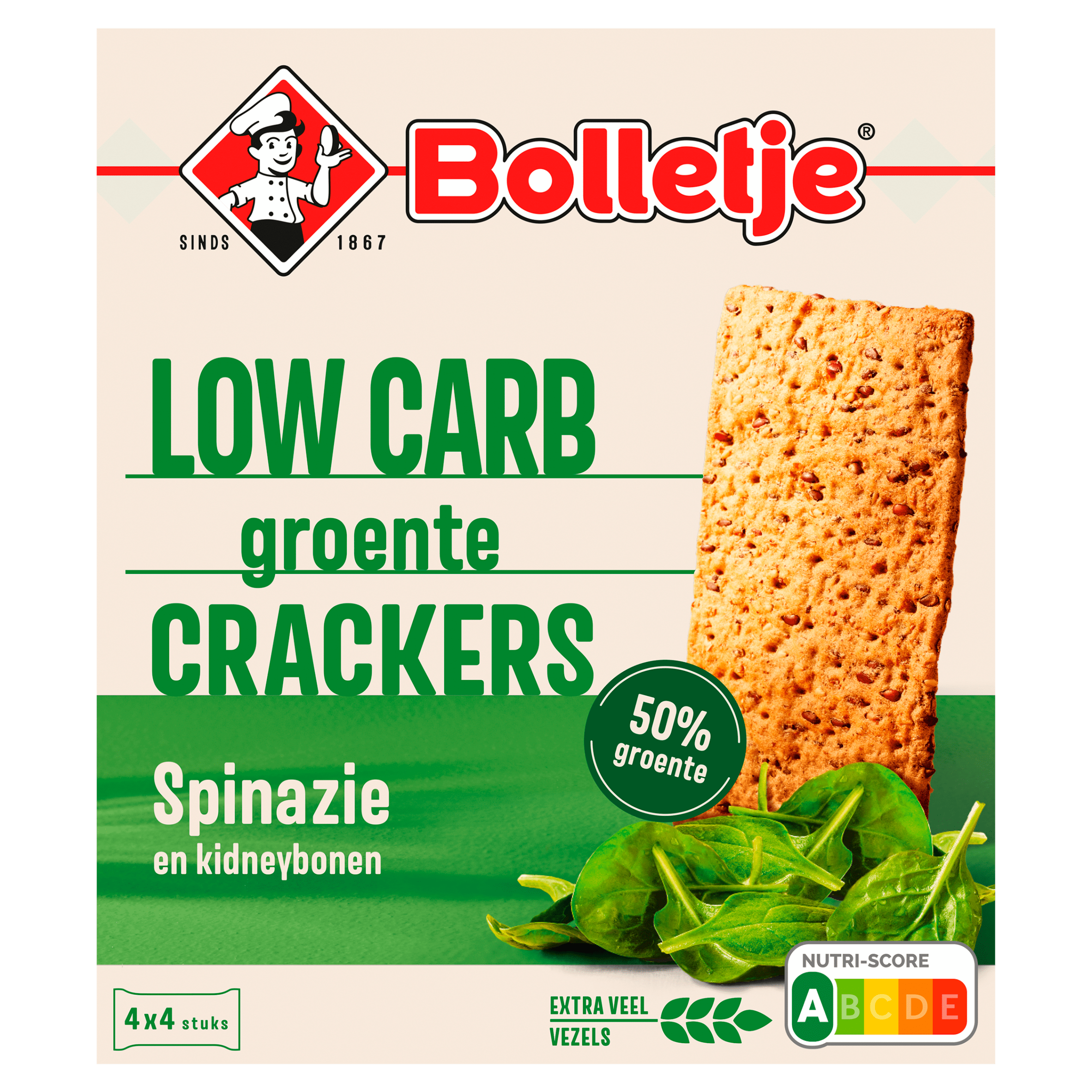 Bolletje Groentecrackers Spinazie