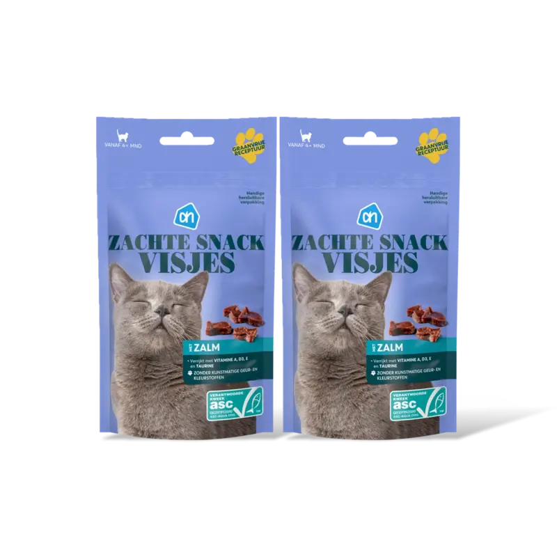 AH Zachte snack visjes met zalm 2-pack