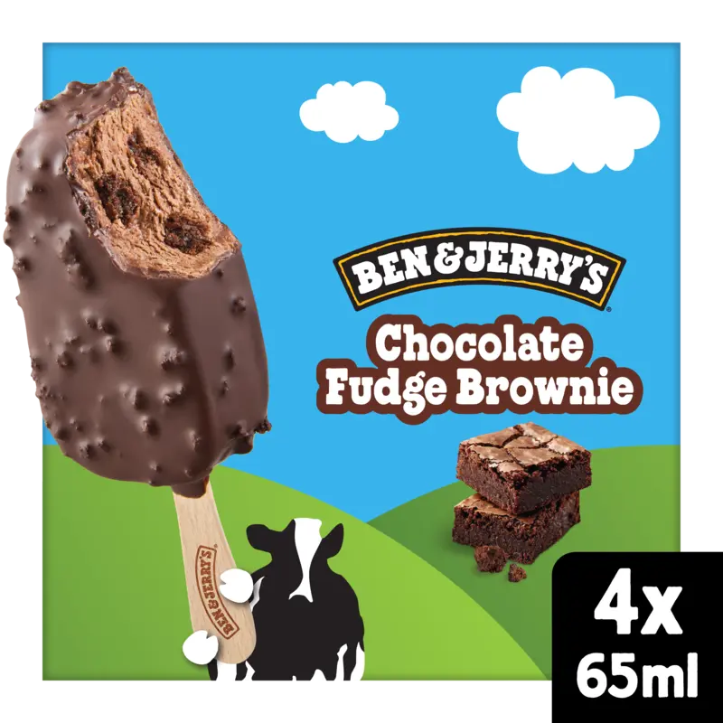 Ben & Jerry's Ice cream sticks chocolate fudge brownie