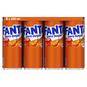 Fanta orange zero multipack 250 ml