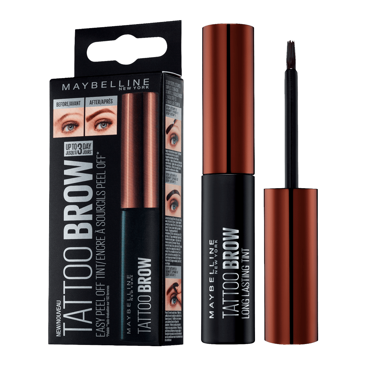 Maybelline New York Tattoo Brow Peel-Off Gel 3 Dark Brown
