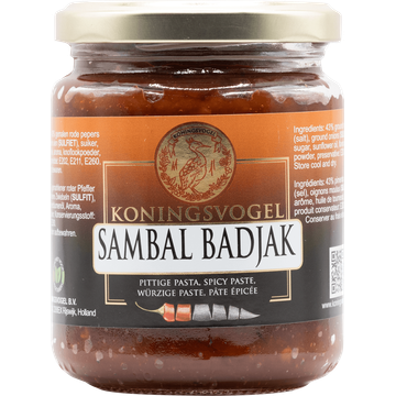 Koningsvogel Sambal Badjak 280 g